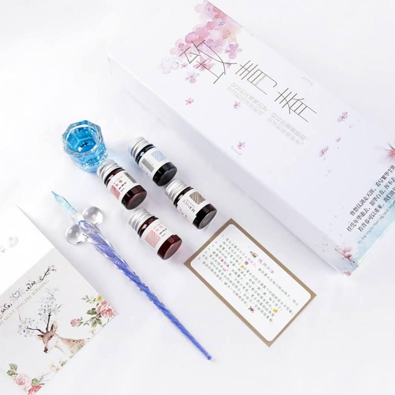 Wedding Decor Writing Glass Pen with Case Ink Romantic Glass Signature Pen for Party Favors Flower Valentine's Day Banquet HOT
Wedding Decor Writing Glass Pen with Case Ink Romantic Glass Signature Pen for Party Favors Flower Valentine's Day Banquet HOT