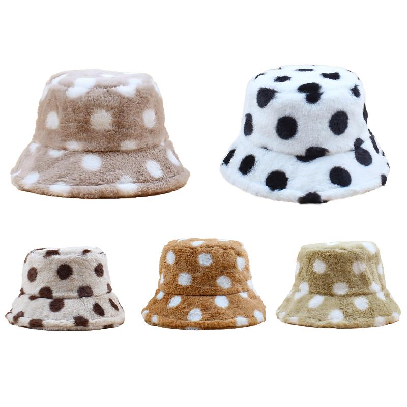 2020 Winter Women Bucket Hat Faux Fur Fluffy Polka Dots Wide Brim Sunbonnet Casual Cap Spotted Cute Fisherman Bonnet, White
2020 Winter Women Bucket Hat Faux Fur Fluffy Polka Dots Wide Brim Sunbonnet Casual Cap Spotted Cute Fisherman Bonnet, White