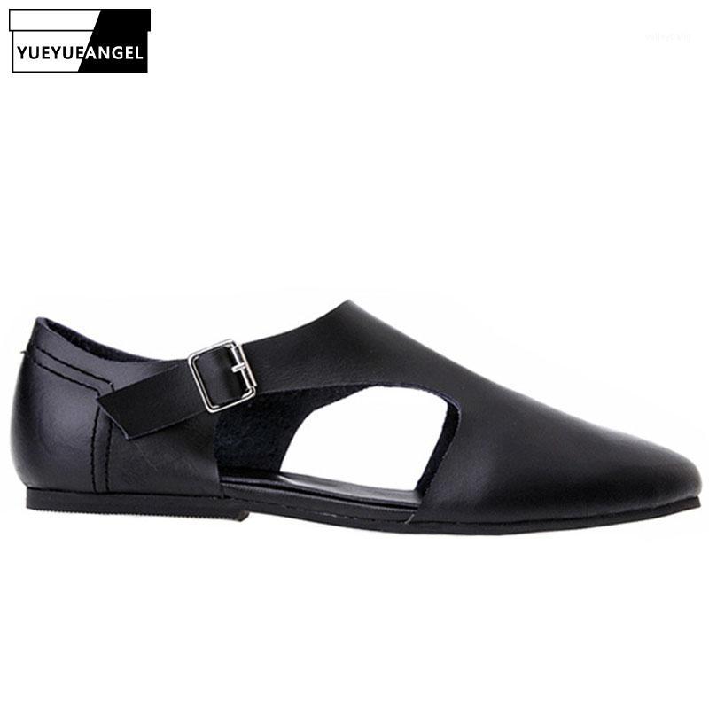Summer Mens Flats Pointed Toe Genuine Leather Sandals Buckle Hollow Out Gladiator Shoes Vintage Man Casual Outside Beach Sandals1, Black
Summer Mens Flats Pointed Toe Genuine Leather Sandals Buckle Hollow Out Gladiator Shoes Vintage Man Casual Outside Beach Sandals1, Black