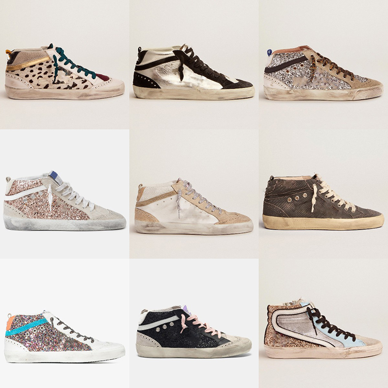 Italy Deluxe Mid star Sneakers High-top style Women Casual shoes Pop slide Trainers Sequin Classic White Do-old Dirty Men shoe, Star31
Italy Deluxe Mid star Sneakers High-top style Women Casual shoes Pop slide Trainers Sequin Classic White Do-old Dirty Men shoe, Star31