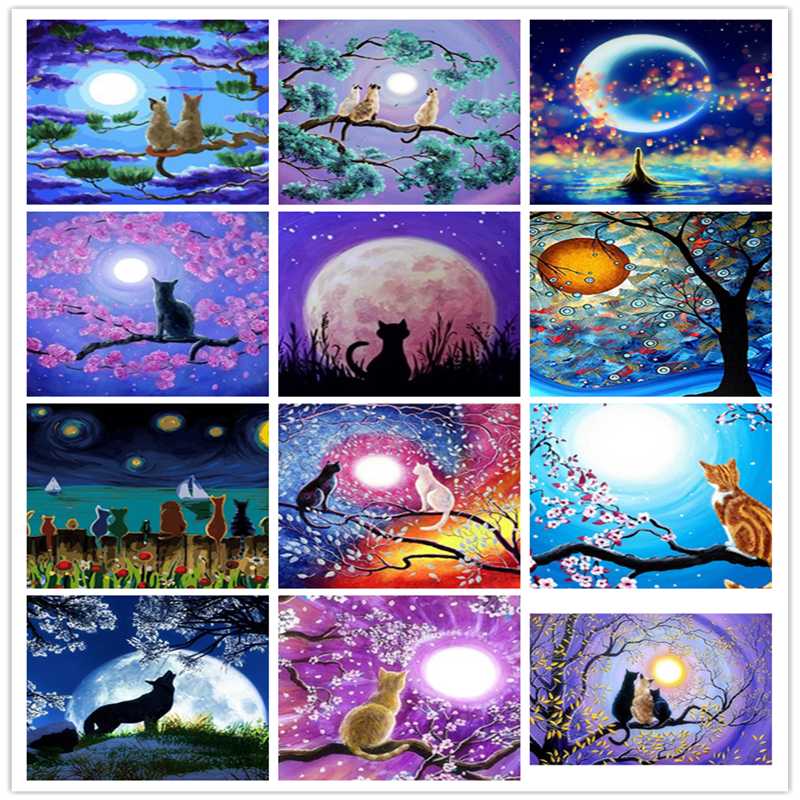 New DIY Round Square Diamond Painting Charm Moonlight Cat Point Drill Cross - Stitch Decorative Painting Full Diamond
New DIY Round Square Diamond Painting Charm Moonlight Cat Point Drill Cross - Stitch Decorative Painting Full Diamond