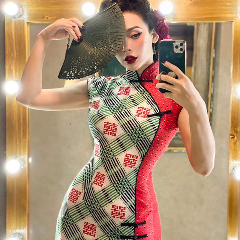 2021 New Le Palais Original Drape Contrasting Vintage Color Cheongsam Knee Length Chiffon Chinese Style Dress Skinny Feminine KCP1, Clear
2021 New Le Palais Original Drape Contrasting Vintage Color Cheongsam Knee Length Chiffon Chinese Style Dress Skinny Feminine KCP1, Clear