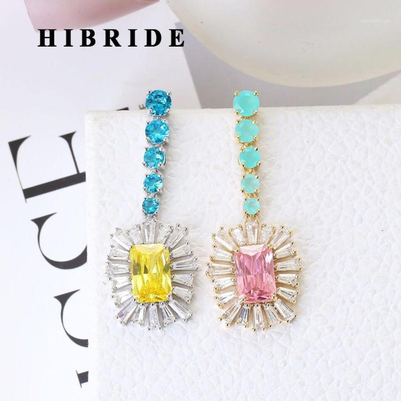 HIBRIDE Large Multi-color Stone Earrings Square Shape Women Bride Long Dangle Earrings Wedding Party Luxury Accessories E-4921
HIBRIDE Large Multi-color Stone Earrings Square Shape Women Bride Long Dangle Earrings Wedding Party Luxury Accessories E-4921