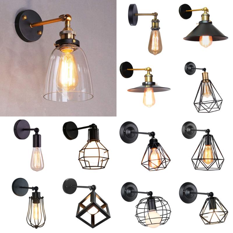 Vintage Retro Loft LED Cage Wall Light Industrial Wall Lamps Lamp Shade E27 Sconce Lights Modern Indoor Home Lighting Fixture
Vintage Retro Loft LED Cage Wall Light Industrial Wall Lamps Lamp Shade E27 Sconce Lights Modern Indoor Home Lighting Fixture