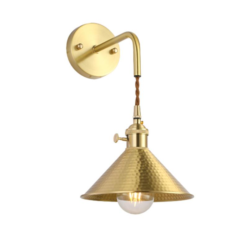 Nordic brass cone sconce, American minimalist bedside restaurant bar, entrance window, cloakroom, retro industrial wall lamp
Nordic brass cone sconce, American minimalist bedside restaurant bar, entrance window, cloakroom, retro industrial wall lamp
