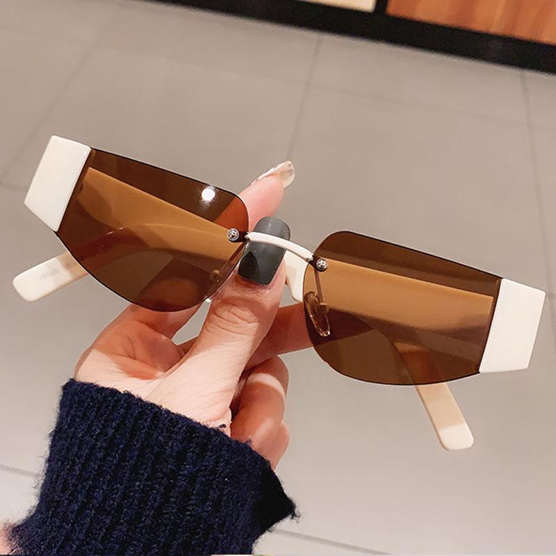 Sunglasses Triangle Cat Eye For Women Vintage Beige Red Gradient Uv400 Sun Glasses Men Rimless Black Shades Fashion Brand
Sunglasses Triangle Cat Eye For Women Vintage Beige Red Gradient Uv400 Sun Glasses Men Rimless Black Shades Fashion Brand