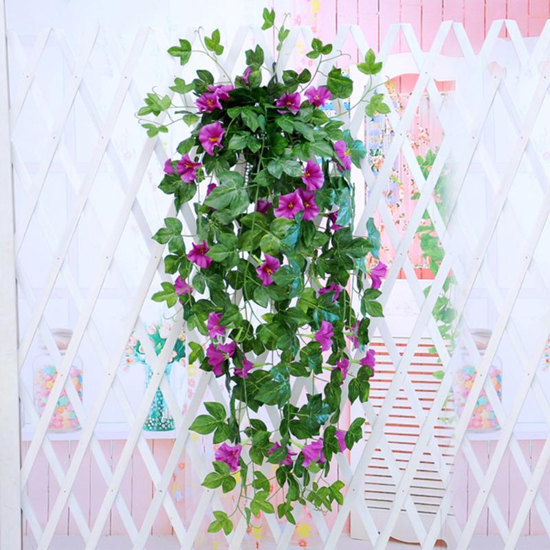 Artificial Morning Glory Vines Hanging Flowers with wall vase for Wedding Artificial Decorative Wall Hanging Flower Plants Decor, White
Artificial Morning Glory Vines Hanging Flowers with wall vase for Wedding Artificial Decorative Wall Hanging Flower Plants Decor, White