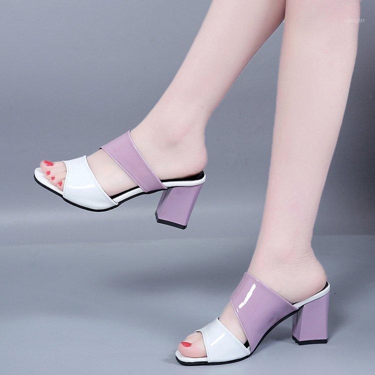 shoes new sandals women's summer slippers open toe women's breathable sandals casual middle heel thick heel beach shoes1, See chart