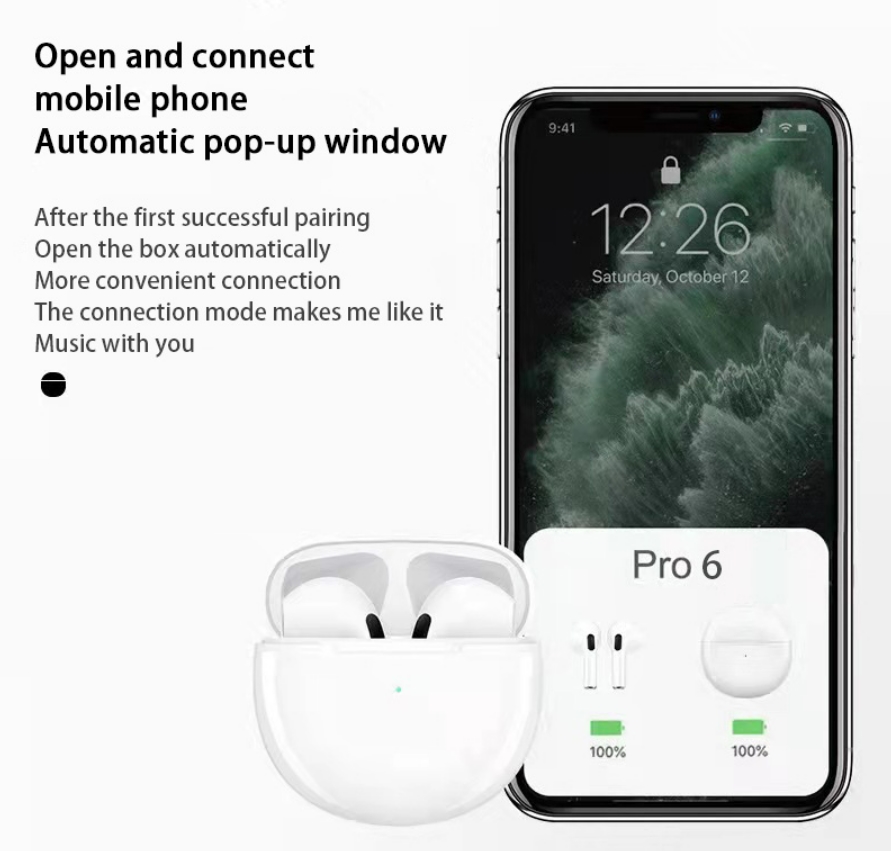 New STYLE TWS Earphones Rename pro pop up window Bluetooth Headphone Earbuds auto paring wireless Charging case268Z, White
New STYLE TWS Earphones Rename pro pop up window Bluetooth Headphone Earbuds auto paring wireless Charging case268Z, White