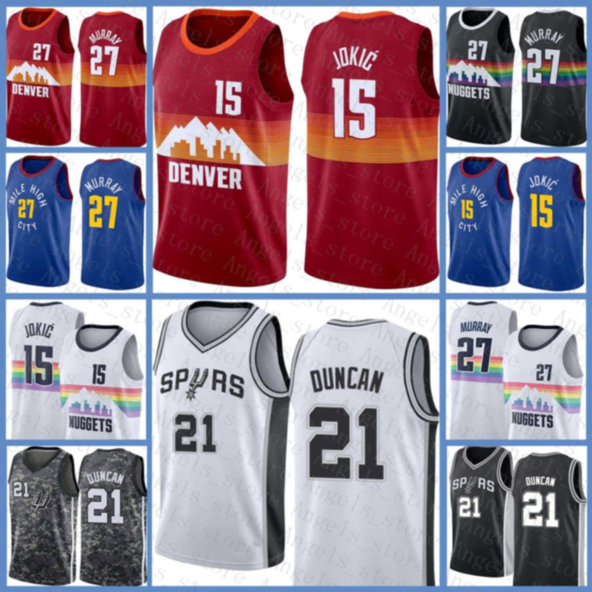 Tim 21 Duncan Nikola Jamal 27 Murray 15 Jokic San Mens Antonio Spurs Denver Nuggets New 2020 2021 Basketball Jersey Multi, Black;red
Tim 21 Duncan Nikola Jamal 27 Murray 15 Jokic San Mens Antonio Spurs Denver Nuggets New 2020 2021 Basketball Jersey Multi, Black;red