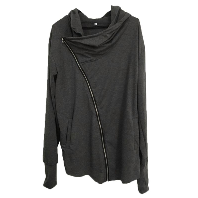 Men's Hoodies & Sweatshirts Fashion Men Side Zipper Coat Cotton Sports Jacket Diagonal Mens Hoodie Male Tops1