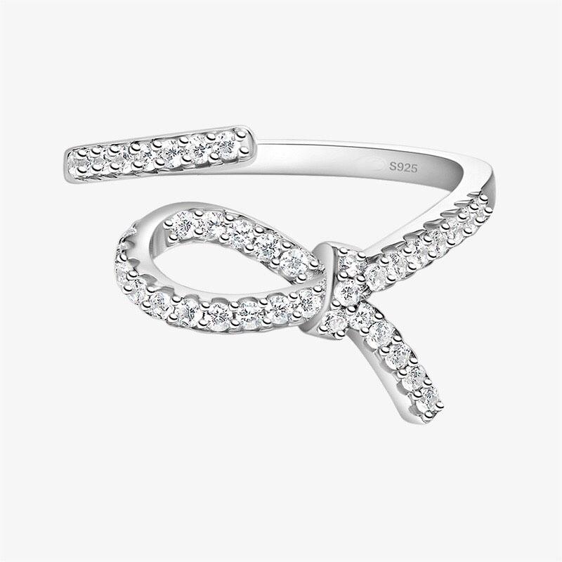 SLJELY Fashion Real 925 Sterling Silver Bowknot Ribbon Open Ring Micro High Quality Cubic Zirconia Women Fine Brand Jewelry
SLJELY Fashion Real 925 Sterling Silver Bowknot Ribbon Open Ring Micro High Quality Cubic Zirconia Women Fine Brand Jewelry