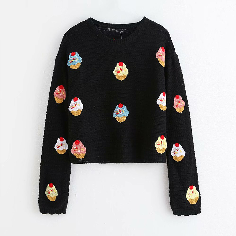 2021 New Autumn Winter Women Sweaters Cake Printed Pullovers Warm Long Sleeve Vintage O-neck Top Short Lady Sweater C6yx
2021 New Autumn Winter Women Sweaters Cake Printed Pullovers Warm Long Sleeve Vintage O-neck Top Short Lady Sweater C6yx