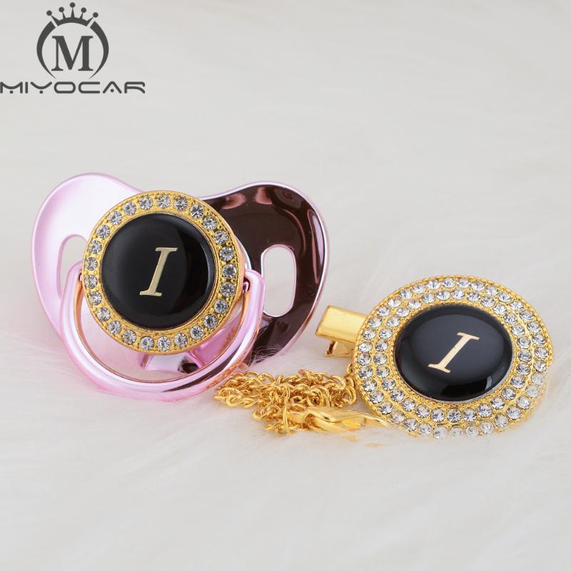 MIYOCAR beautiful bling pacifier and pacifier clip set name Initials letter I unique BPA free dummy bling unique design LI
MIYOCAR beautiful bling pacifier and pacifier clip set name Initials letter I unique BPA free dummy bling unique design LI
