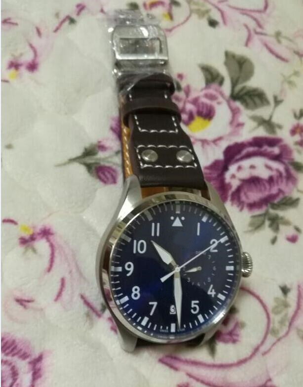 Original Box Luxury Wristwatches 46mm Mechanical Automatic Blue Dial Stainless Steel Bezel Brown Leather Strap Fashion Men's Watches
Original Box Luxury Wristwatches 46mm Mechanical Automatic Blue Dial Stainless Steel Bezel Brown Leather Strap Fashion Men's Watches