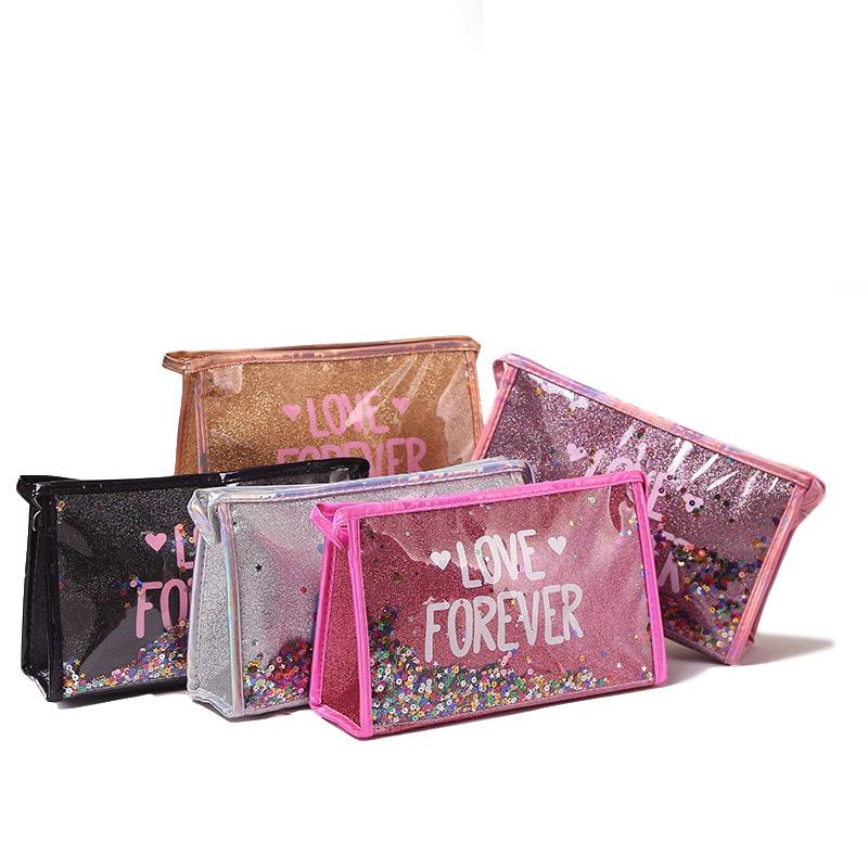 New Zippered Cosmetic Bags Sequin PVC Cosmetic Pouch Shiny Paillette Glitter Travel Makeup Bag, Black
New Zippered Cosmetic Bags Sequin PVC Cosmetic Pouch Shiny Paillette Glitter Travel Makeup Bag, Black