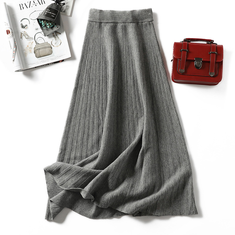2021 New Chic Autumn Winter Women Long Sweater Umbrella Skirt Casual Basic Knitted A-line Female Solid Elegant Skirts 570t, Gray
2021 New Chic Autumn Winter Women Long Sweater Umbrella Skirt Casual Basic Knitted A-line Female Solid Elegant Skirts 570t, Gray