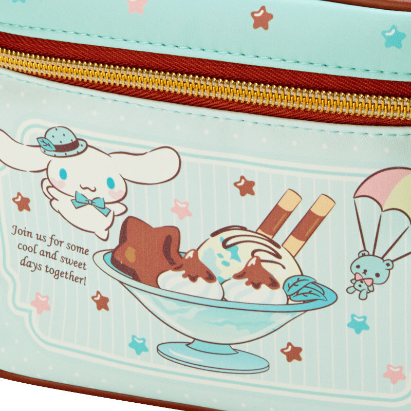 Cute Cartoon Cinnamoroll Chocolate Blue Makeup Bag PU Leather Cosmetic Box Travel Organizer Beauty Case Storage Toiletry Bags Y200714