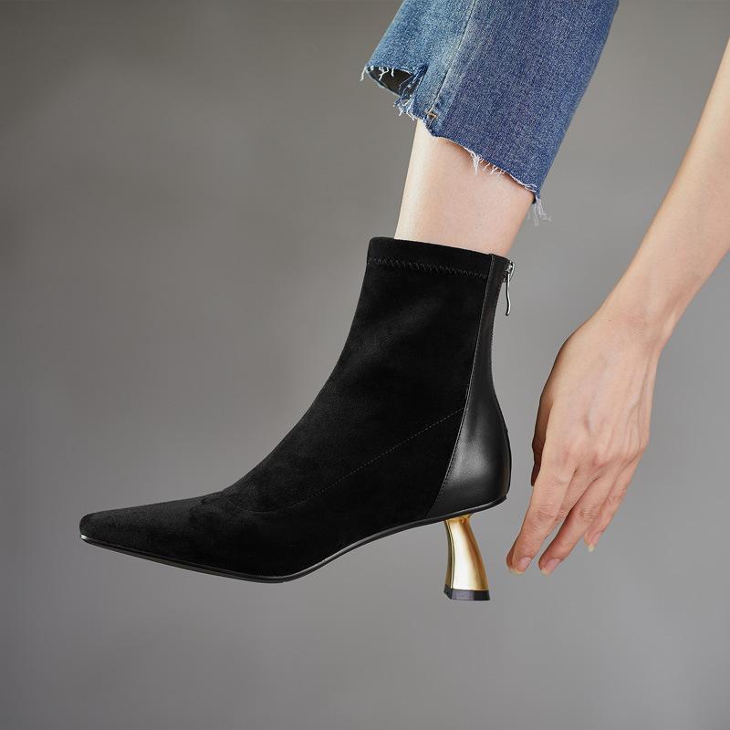 Autumn Women Ankle Boots Sexy Pointed Side Zipper High Heel Shoes Woman Stiletto Pumps Ladies Casual Shoes, Apricot
Autumn Women Ankle Boots Sexy Pointed Side Zipper High Heel Shoes Woman Stiletto Pumps Ladies Casual Shoes, Apricot