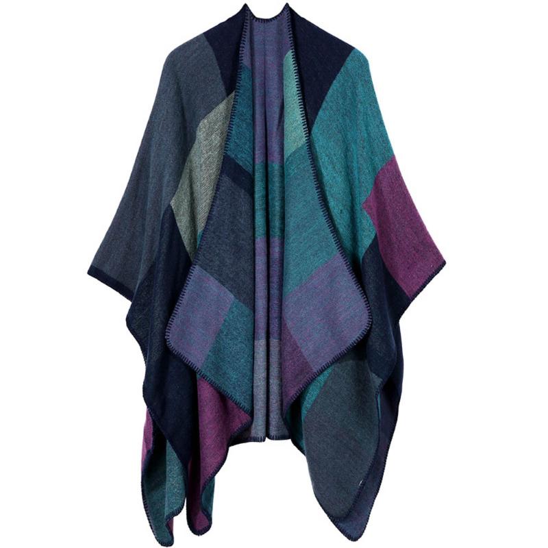 Fashion Fall Winter Cashmere Scarf Blanket Warm Wrap Poncho Women Plaid Shawl Capes Fork Thick Cloak
Fashion Fall Winter Cashmere Scarf Blanket Warm Wrap Poncho Women Plaid Shawl Capes Fork Thick Cloak
