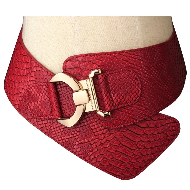 Fashion Punk Rock Wide Belts for Women HOT Elastic cummerbunds black Luxury European Style Woman Belt Metal Buckle coat decorate Y200501, Black;brown
Fashion Punk Rock Wide Belts for Women HOT Elastic cummerbunds black Luxury European Style Woman Belt Metal Buckle coat decorate Y200501, Black;brown