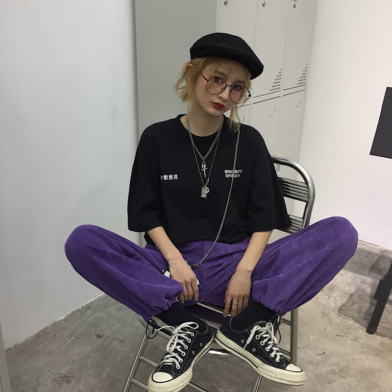 Drawstring Purple Wide Leg Pants Baggy Women High Waist Pants Harajuku Korean Fashion Trouser Women Streetwear Hip Hop Joggers 201113
Drawstring Purple Wide Leg Pants Baggy Women High Waist Pants Harajuku Korean Fashion Trouser Women Streetwear Hip Hop Joggers 201113