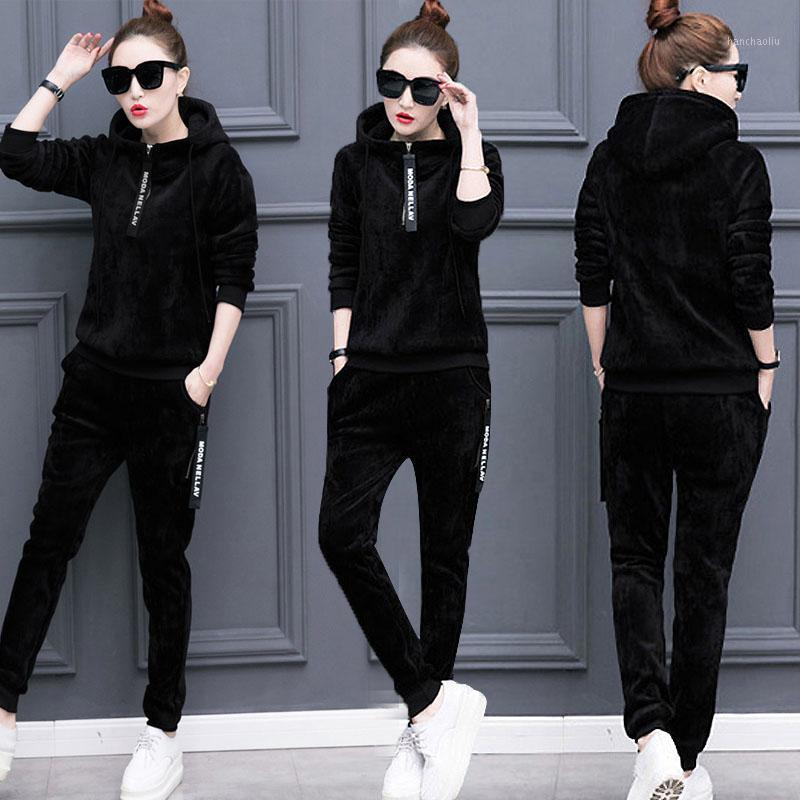 Winter Thick Velvet Women Tracksuit Sportswear Warm Hoodie Running Jogging Outfit Casual Athletic Set Sport Suit Sweatshirt+pant1, Black
Winter Thick Velvet Women Tracksuit Sportswear Warm Hoodie Running Jogging Outfit Casual Athletic Set Sport Suit Sweatshirt+pant1, Black