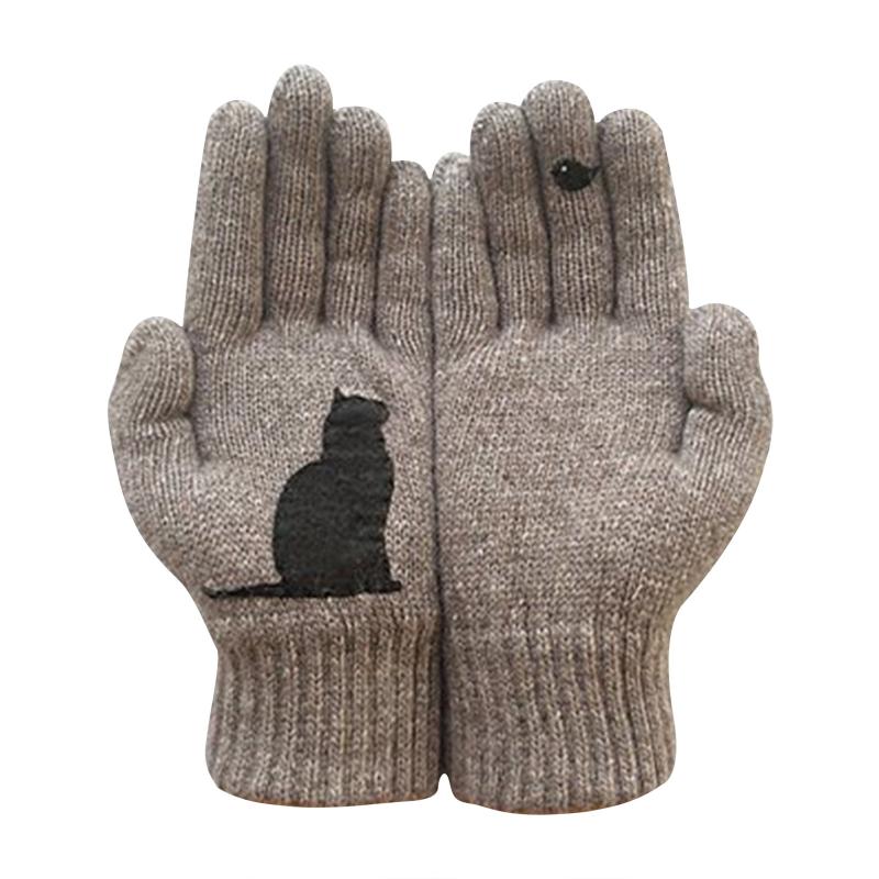 Winter Warm Cold Cashmere Gloves Thick Cartoon Cat Print Wool Knitted Full Finger Gloves Men Women Soft Knitwear Mittens
Winter Warm Cold Cashmere Gloves Thick Cartoon Cat Print Wool Knitted Full Finger Gloves Men Women Soft Knitwear Mittens