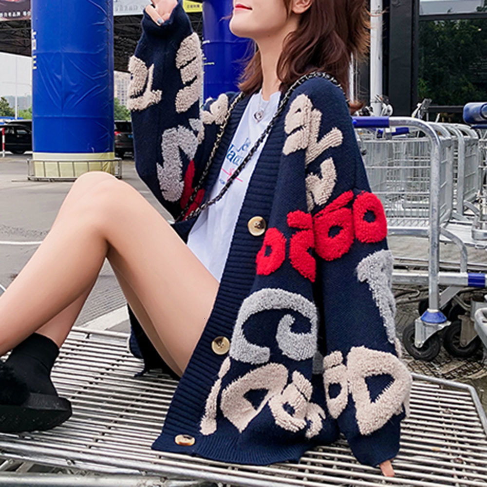 2021 New Korean 220 Oversize Letter Printed Female Fashion Thick Warm Knitted Coat Outwear Knitwearchic Long Sweater KSEJ, Red
2021 New Korean 220 Oversize Letter Printed Female Fashion Thick Warm Knitted Coat Outwear Knitwearchic Long Sweater KSEJ, Red