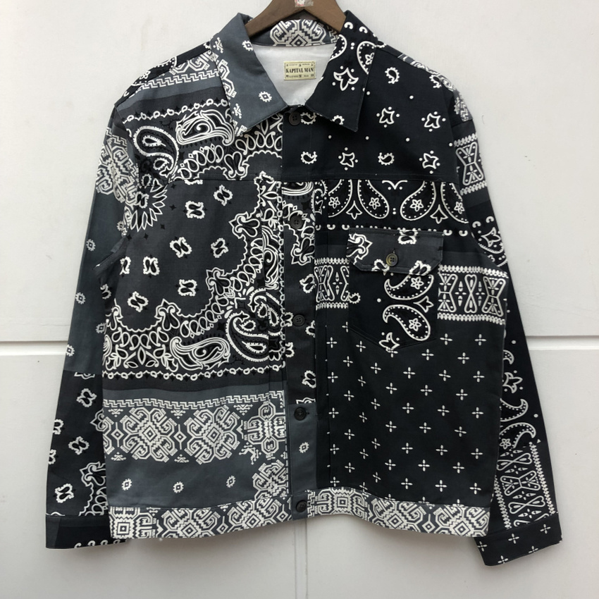 Cashew Flower Kapital Denim Jacket Men Women 1:1 Top Quality Button Coat Cargo Outerwear Mens Clothing
Cashew Flower Kapital Denim Jacket Men Women 1:1 Top Quality Button Coat Cargo Outerwear Mens Clothing