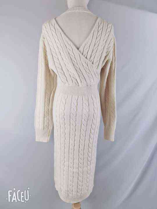 Winter Women'S Dress Bodycon Sweater Women Dress Long Sleeve Knitted Dresses Maxi Vintage Oversize Dresses Evening Fall 211221