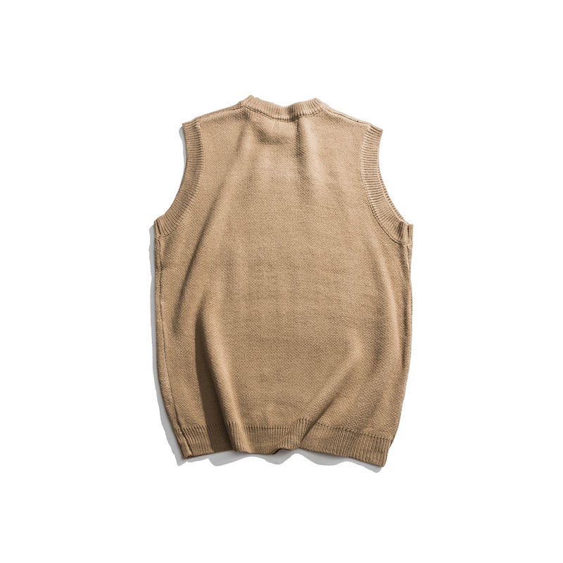 Japanese Harajuku Knitted Graphic Vest for Men and Women Urban Streetwear Knit Ukiyo-e Pullover Sweater Vest Plus Size 201203