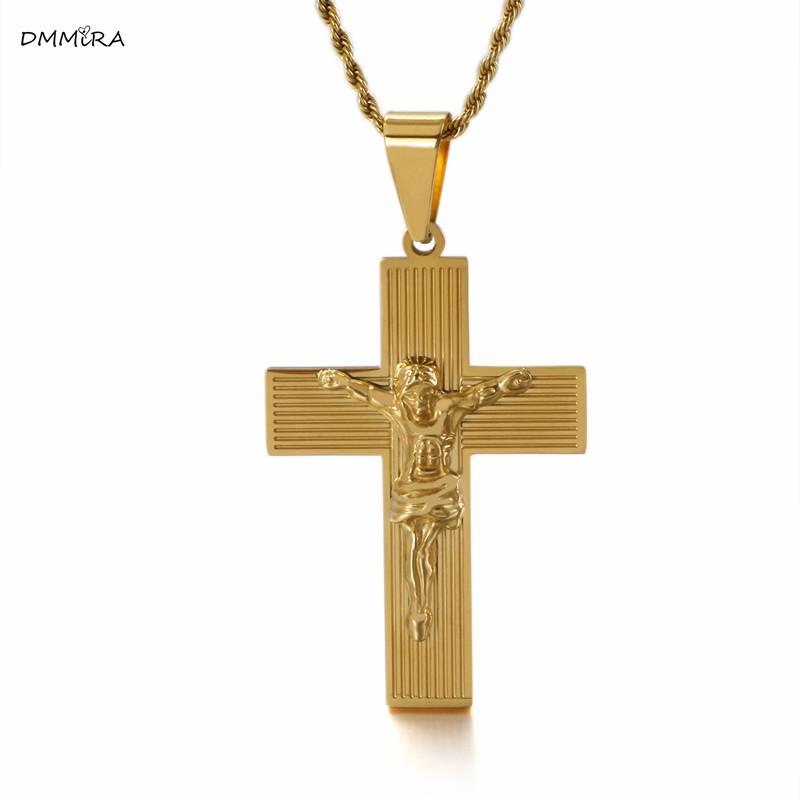 Hot sale Mens Gold Cross Chain Male Necklace Christian Jewelry Religious Jesus Crucifix Cross Necklace Pendant
Hot sale Mens Gold Cross Chain Male Necklace Christian Jewelry Religious Jesus Crucifix Cross Necklace Pendant