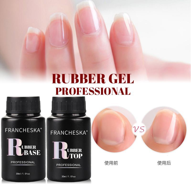 FRANCHESKA Nail Gel Nail Art Rubber For UV LED Lamp Phototherapy Primer Sealing Layer Polish Multi-Use Top Base Coat TSLM2, Base gel