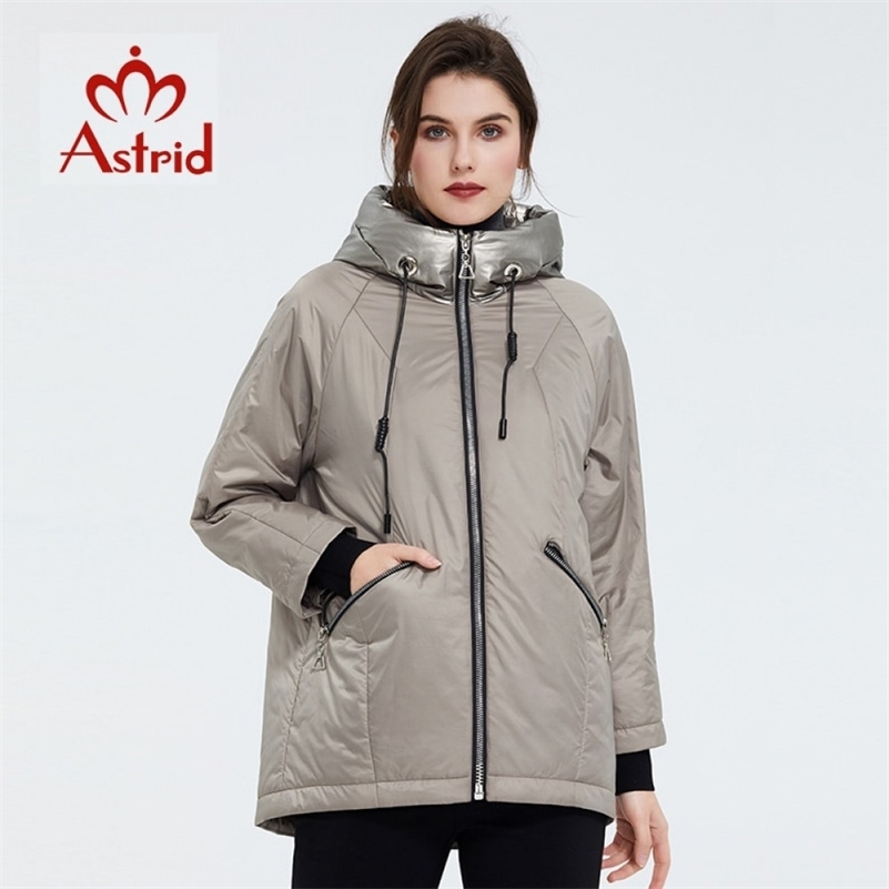 Astrid new arrival Spring Young fashion Short women coat high quality female Outwear Casual Jacket Hooded Thin coat AM-9343 201217