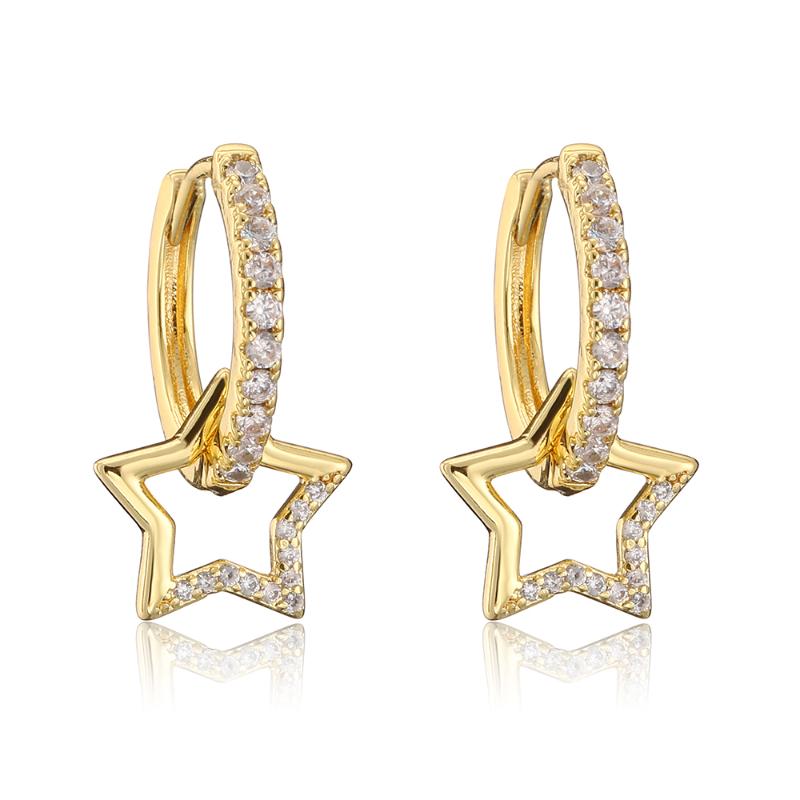 Cubic Zircon Gold Color Small Hoop Heart Cross Star Earrings for Women Girls Korean Trendy Accessories Fashion Jewelry FLS03249W 
Cubic Zircon Gold Color Small Hoop Heart Cross Star Earrings for Women Girls Korean Trendy Accessories Fashion Jewelry FLS03249W