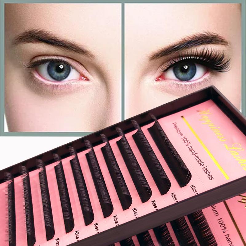 

Soft Mink Eyelash Extension Silk Individual Lash Supplies Deep Ma12 Lines Natural Looking HPNESS