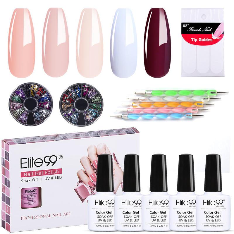 Elite99 Soak Off Manicure Tools Set Nail Art Varnishes Gel Lacquer Nail Gel Set with UV LED Lamp Dryer 5PCS Polish Kit
Elite99 Soak Off Manicure Tools Set Nail Art Varnishes Gel Lacquer Nail Gel Set with UV LED Lamp Dryer 5PCS Polish Kit
