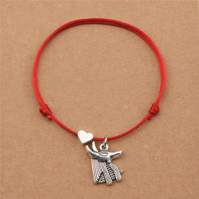 New Vintage Animal Heart Red Rope Black Cord Dog Wolf Head Egyptian Death God Anubis Charm Bracelets Unique Party Jewelry Gifts
New Vintage Animal Heart Red Rope Black Cord Dog Wolf Head Egyptian Death God Anubis Charm Bracelets Unique Party Jewelry Gifts