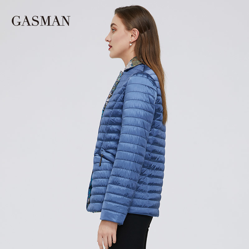 GASMAN Solid cotton Slim short jackets for Women winter jacket zipper parka Hooded down jacket Female autumn casual puffer coats 201217