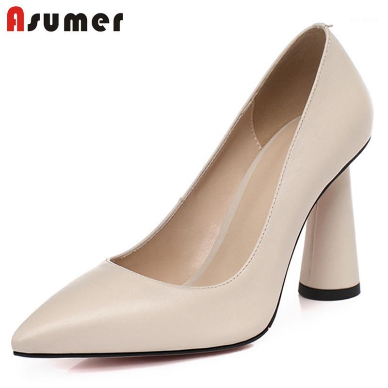 ASUMER 2020 newest genuine leather single shoes women pumps solid colors pointed toe office dress shoes ladies party1, Black
ASUMER 2020 newest genuine leather single shoes women pumps solid colors pointed toe office dress shoes ladies party1, Black