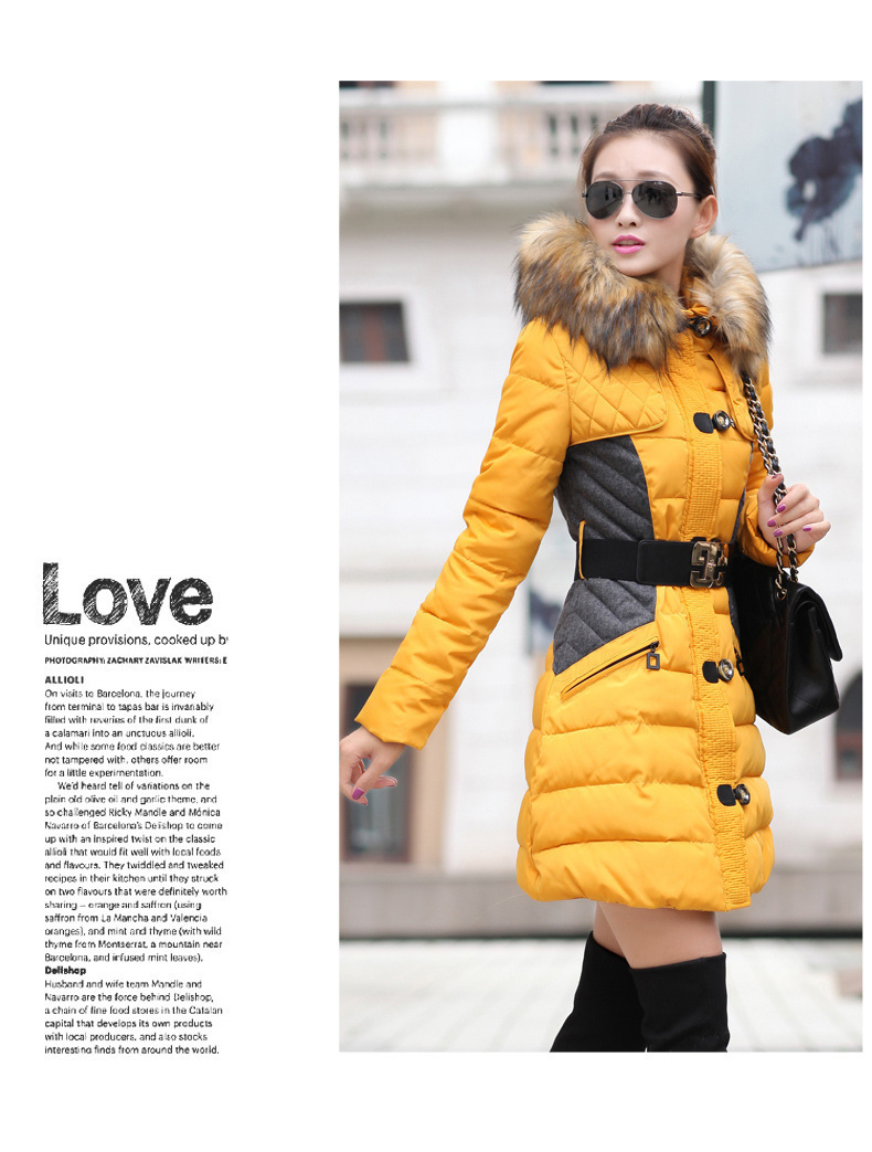 coat coat in the long section of large size Korean Hooded Jacket thick color slim cotton padded clothes wholesale 201217