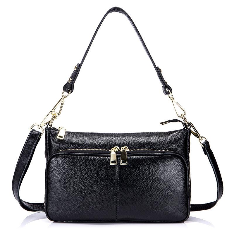 Small bag women new fashion leather all-match handbags ladies one-shoulder practical multi-layer zipper messenger bag, Black
Small bag women new fashion leather all-match handbags ladies one-shoulder practical multi-layer zipper messenger bag, Black