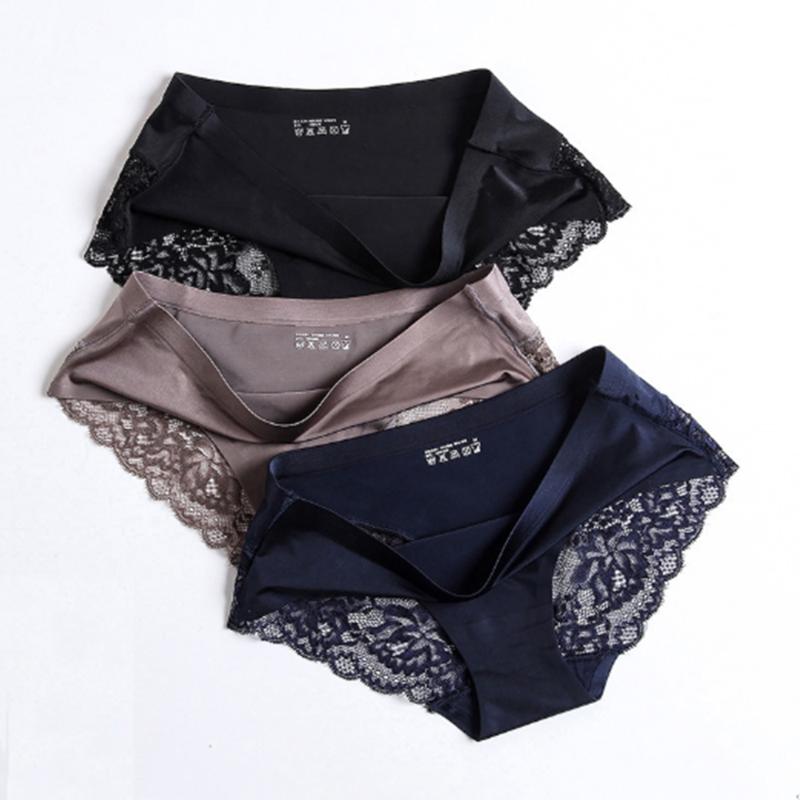 Women's Low Waist Lace Stitching Sexy Seamless Underwear Fashion Cotton Breathable Thongs, Beige
Women's Low Waist Lace Stitching Sexy Seamless Underwear Fashion Cotton Breathable Thongs, Beige