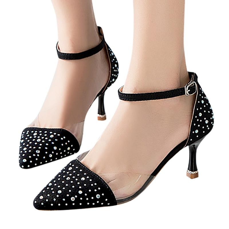 SAGACE Sexy Crystal Women High Heel Pumps Sandals Shoes Ladies Thin High Heels Comfort Work Shoes Ladies Pointed Single, Black 
SAGACE Sexy Crystal Women High Heel Pumps Sandals Shoes Ladies Thin High Heels Comfort Work Shoes Ladies Pointed Single, Black
