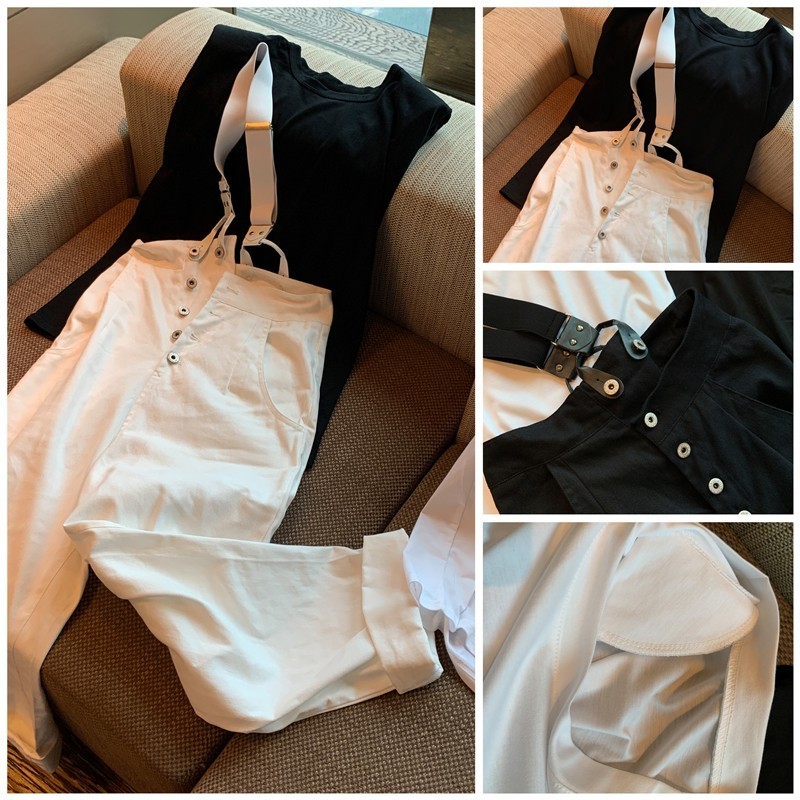 Denim Overalls Jeans Women Jumpsuit White Black High Waist Jeans Mujer Romper Solid Loose Casual Straight Jeans Jumpsuit 201105