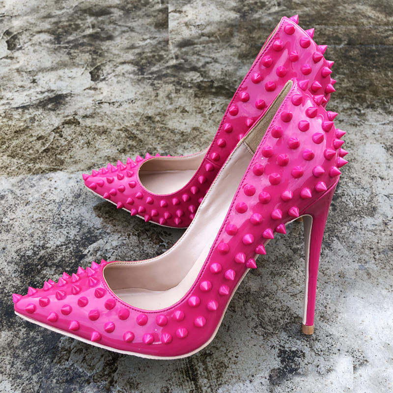 Free Shipping 2020 Mode Women Spikes Leather Envernized Poined Toe Stiletto High Heels Alta-shoes Salto Sapatos Marriage Shoes 95as, 41
Free Shipping 2020 Mode Women Spikes Leather Envernized Poined Toe Stiletto High Heels Alta-shoes Salto Sapatos Marriage Shoes 95as, 41