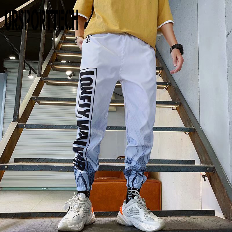 Streetwear Hip hop Joggers Loose Harem Pants Ankle Length Trousers Sport Casual Letter Print Sweatpants For Men 201221
