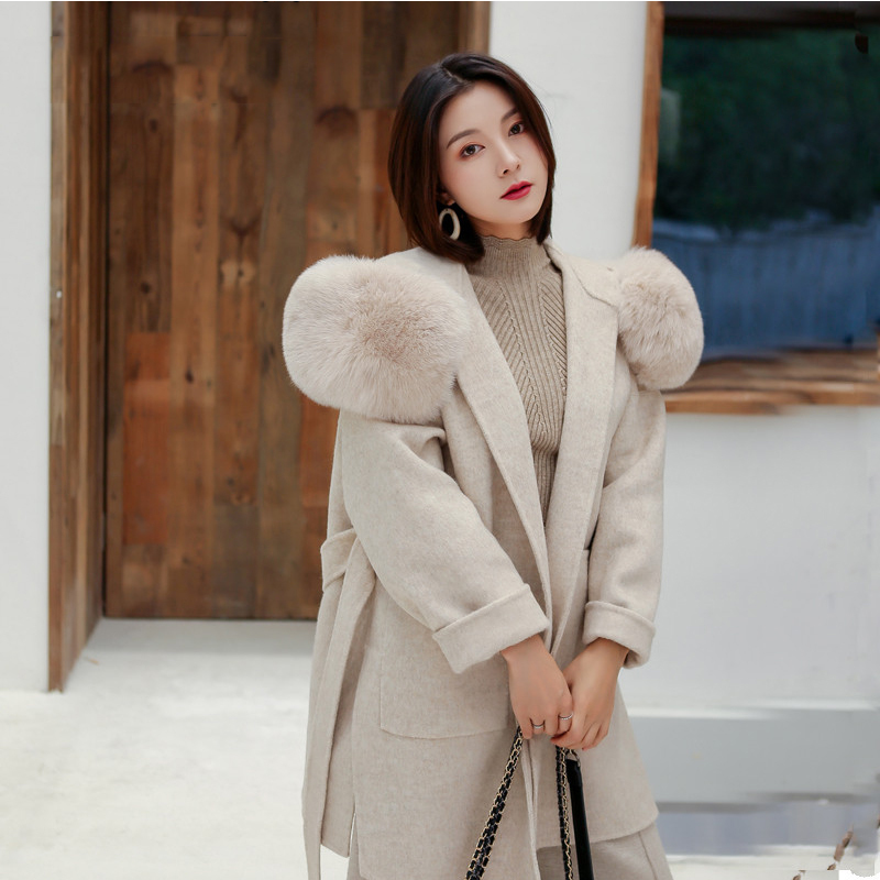 Arrival 2020 New Better Sale Cashmere Blend Coat Genuine Fur Hoodie Plus Size Woolen Jacket for Woman with Belt T131, Beige
Arrival 2020 New Better Sale Cashmere Blend Coat Genuine Fur Hoodie Plus Size Woolen Jacket for Woman with Belt T131, Beige