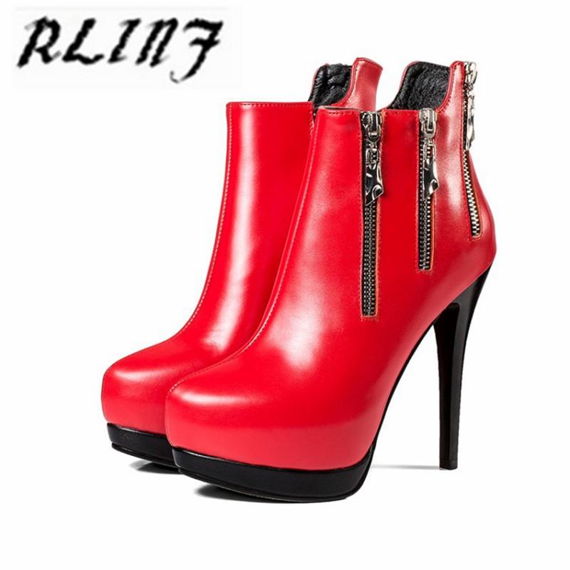 RLINF Waterproof Platform Super High Heel Leather Hate High Stiletto Boots Booties, Black
RLINF Waterproof Platform Super High Heel Leather Hate High Stiletto Boots Booties, Black
